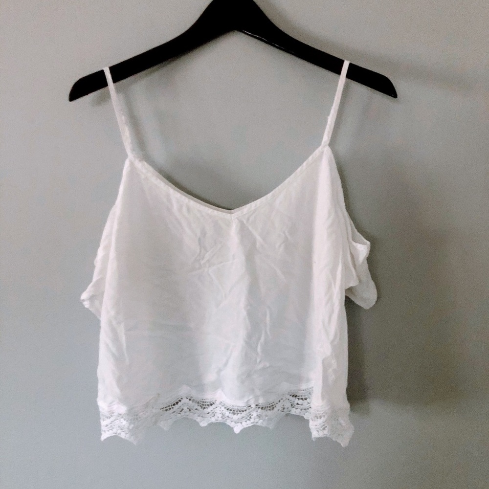 GARAGE | White Cold Shoulder Blouse